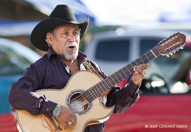 Serenading the crowds in Taos