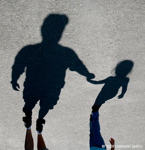 Holding hands at the Taos Farmers Market