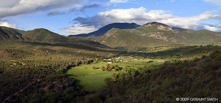 Evening shadows on the Valdez Valley, New Mexico