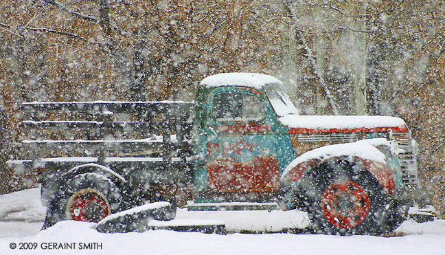 It's snowing in Taos, NM