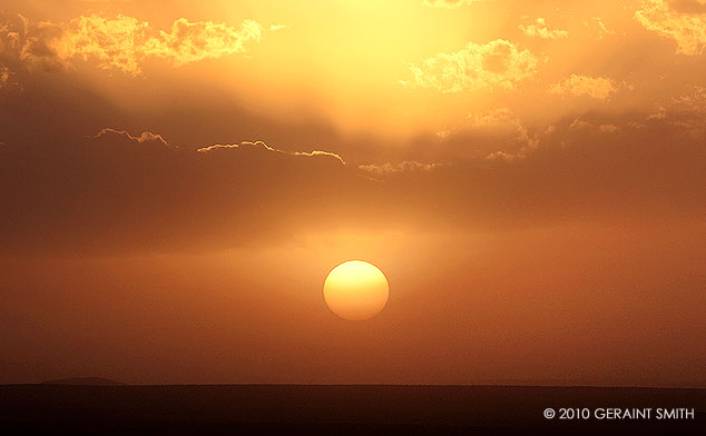 sunset in Taos, new  mexico