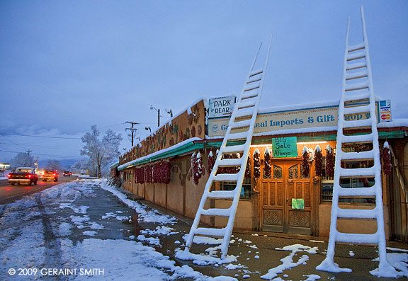 Taos winter scene