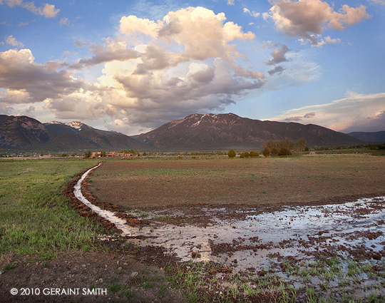 Field irrigation ,,, north of Taos, NM