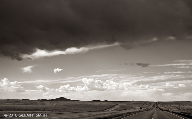 On the stormy summer highway, 285 NM