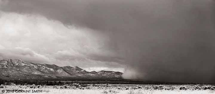 Snow storm moving in to Taos