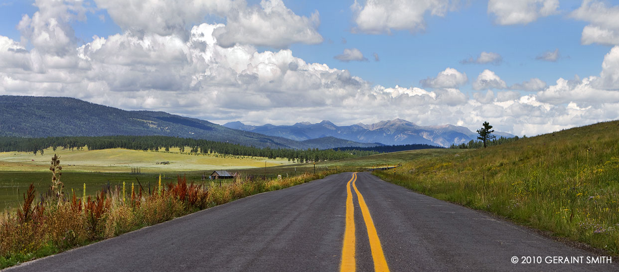 On the road in Black Lake, NM 