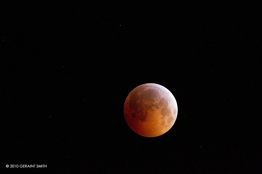 Lunar eclipse December 21st as seen in the dark skies above Taos, NM