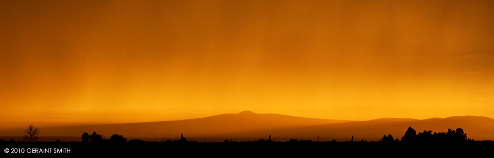 Through the mesa rain