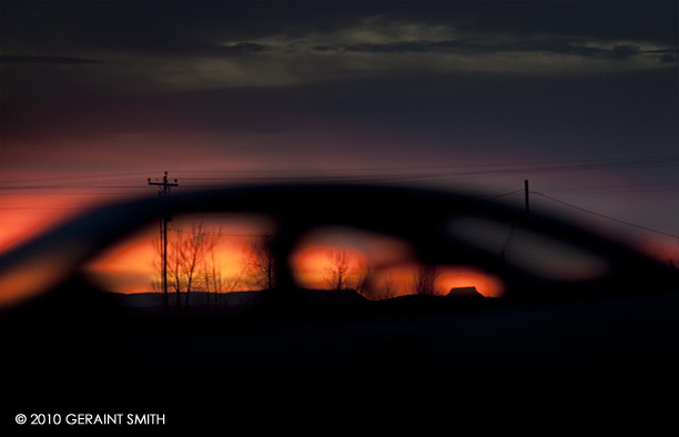 Photographing Pedernal (Flint Peak) and a car went by ... still got the shot! 