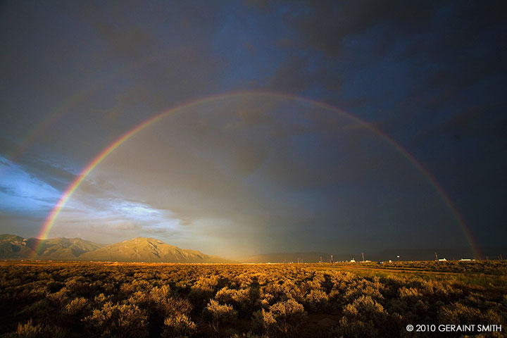 Rainbows over Taos Mountain and Mesa