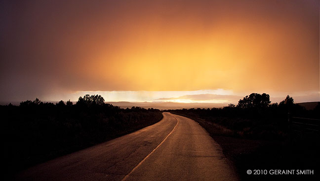 On the road yesterday evening in Taos, New Mexico