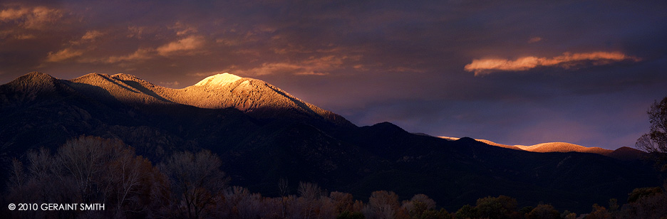 A little light on Taos Mountain