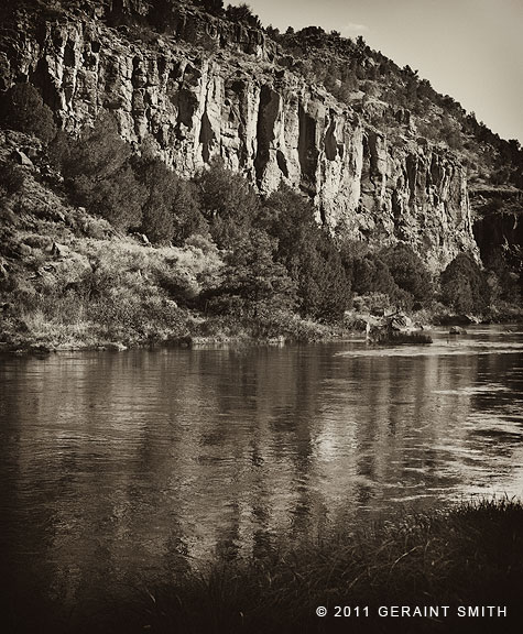 Down at the John Dunn Bridge crossing on the Rio Grande, Arroyo Hondo, NM