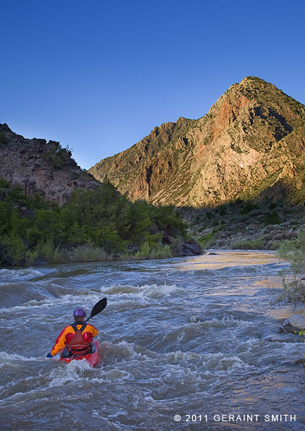 Looking back up stream on the Rio Grande