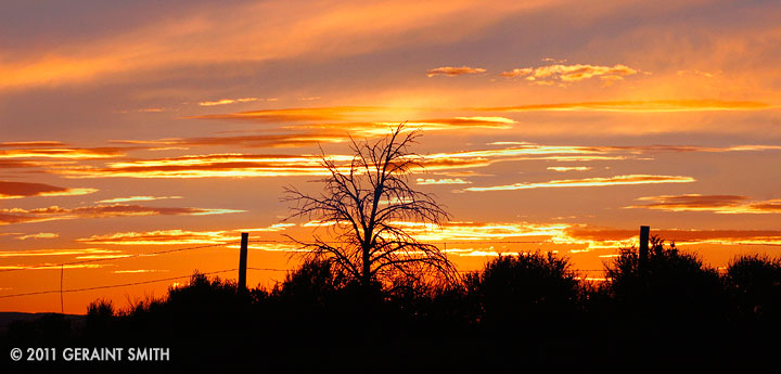 Range fence sunset