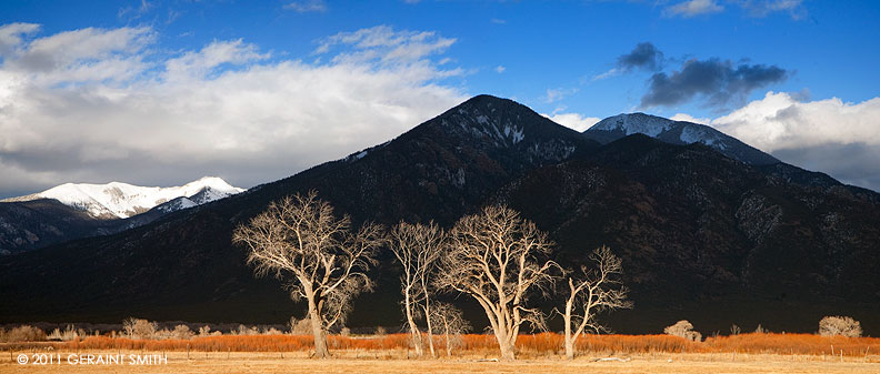 A little evening light on Taos Mountain