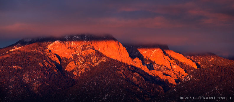 Last light on El Salto Peak