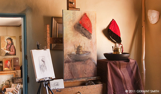 O’Malley Studio, in the Blumenschein House on Ledoux Street, Taos