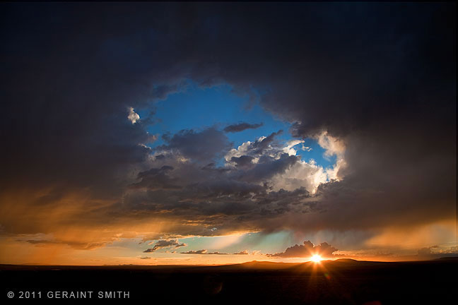 Sunset blue, across the mesa last night