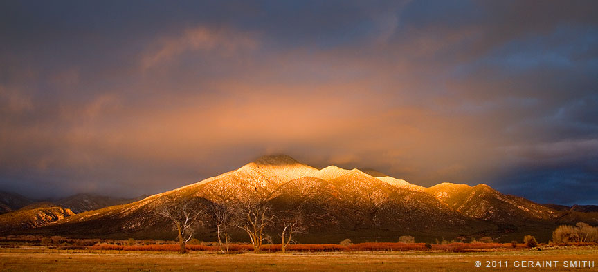 Taos Mountain on the evening of November 5th