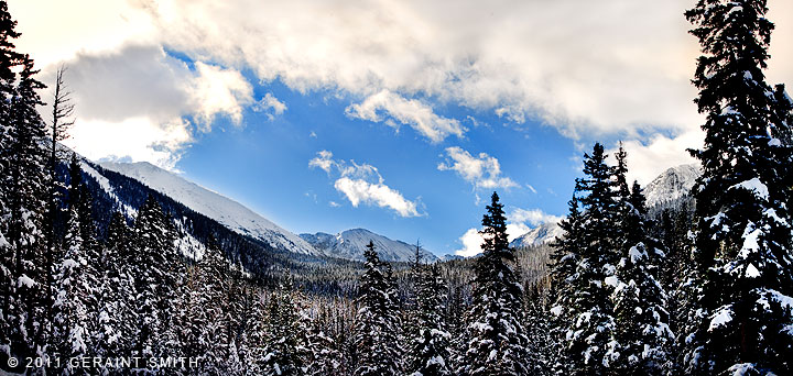 Wheeler Peak snows and a hole in the clouds!