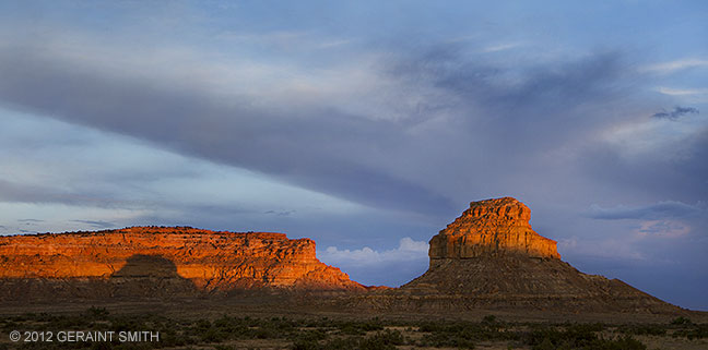 Fajada Butte, yesterday evening in Chaco Canyon