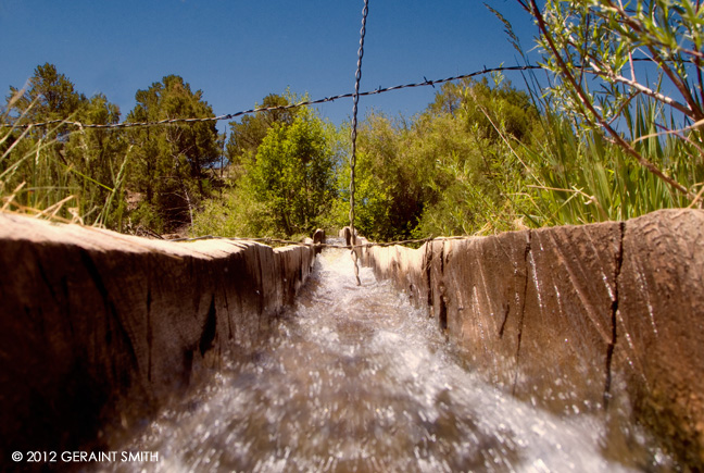 The old "Flume" on the High Road to Taos