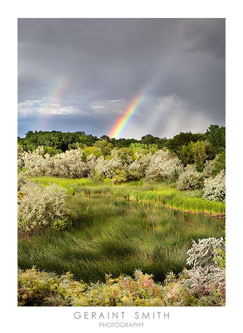 Rainbow over the bosque at the San Juan, Pueblo