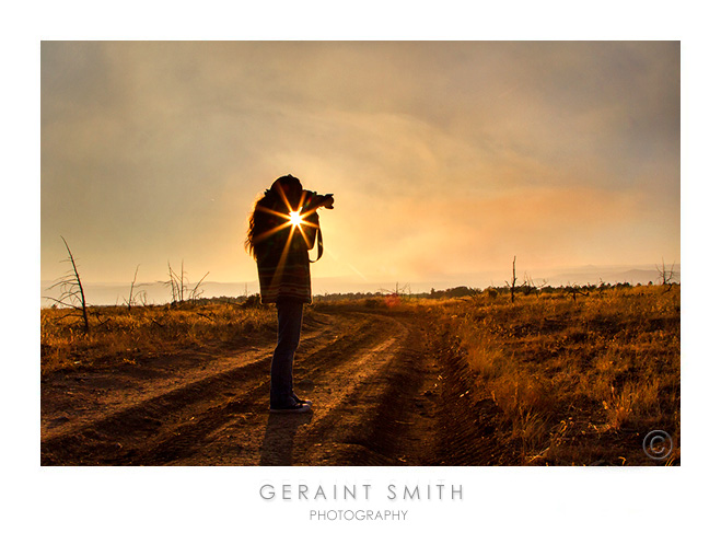 Photographing at sunset in Lama, NM