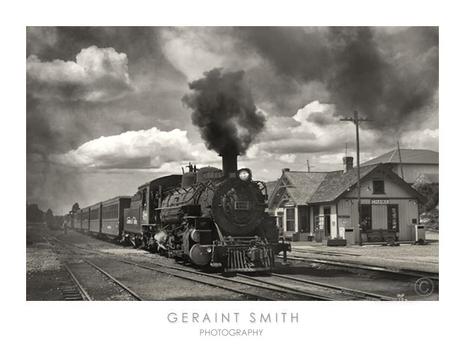 In the Cumbres and Toltec, Chama station, New Mexico