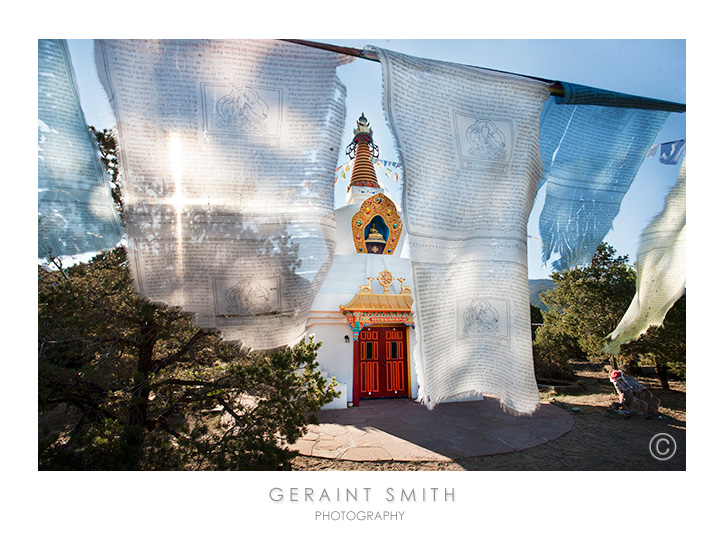 Prayer flags at the "Harps of Lorien" in El Rito, NM