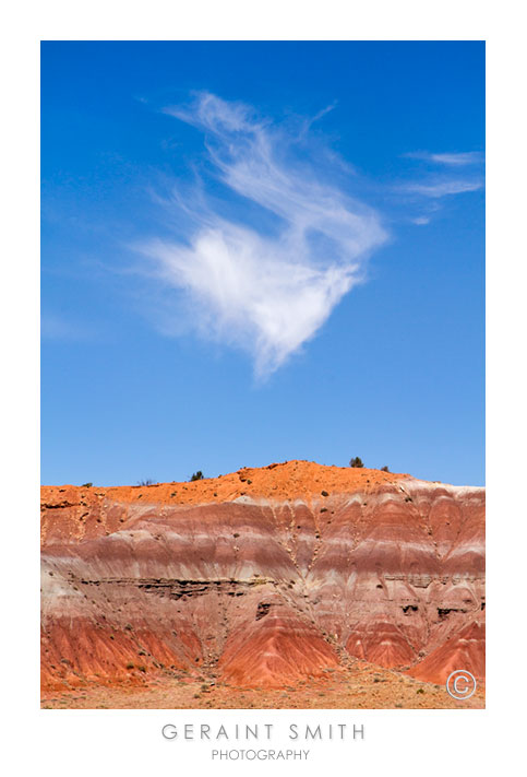 Red earth and cloud in Georgia O'Keeffe country, Abiquiu NM