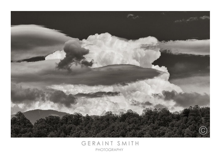 Clouds over the ridge today in San Cristobal, NM