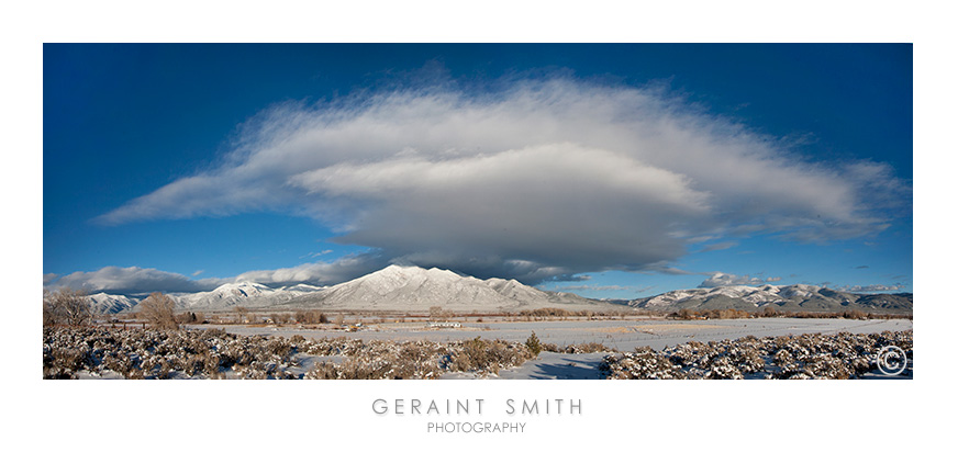 A recent evening watching the clouds over Taos Mountain