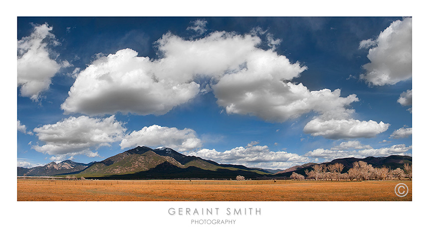 Spring clouds over Taos Mountain