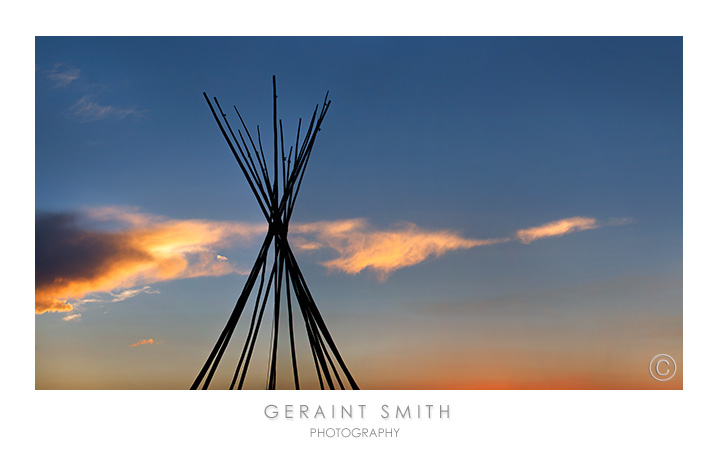 Tipi sunset