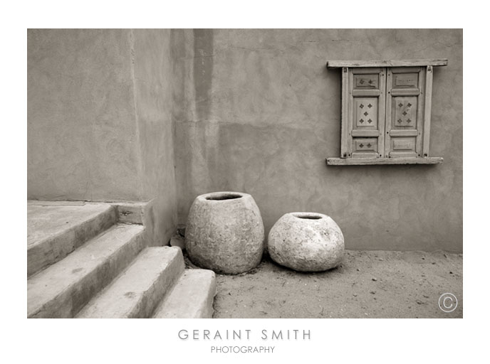 Steps and pots in Abiquiu, NM