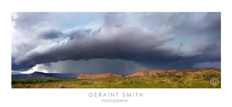 A storm in near Abiquiu ... this brought flash flooding to Hernadez, NM (as in Moonrise over Hernandez, by Ansel Adams)  