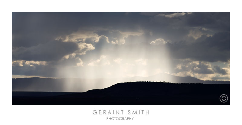 Summer rain squall over the Taos Plateau