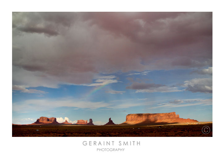 Monument Valley and a slight rainbow