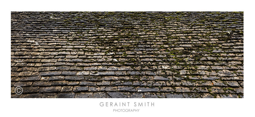 Mossy roof in the English Cotswolds