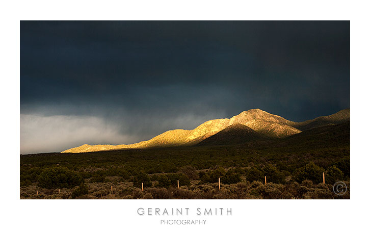 Evening light on the Sangre de Cristo foothills