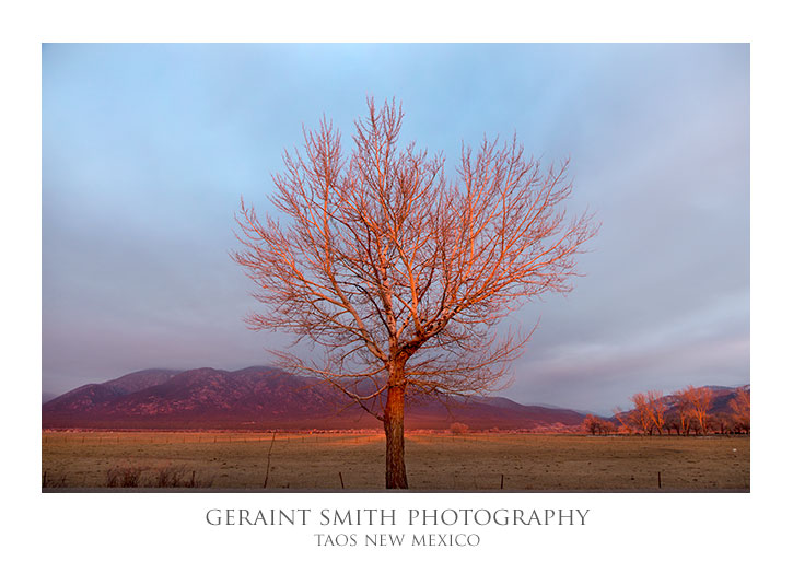 Psychadelic sunset lighting in Taos