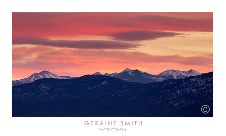 Evening light on the northern New Mexico mountains