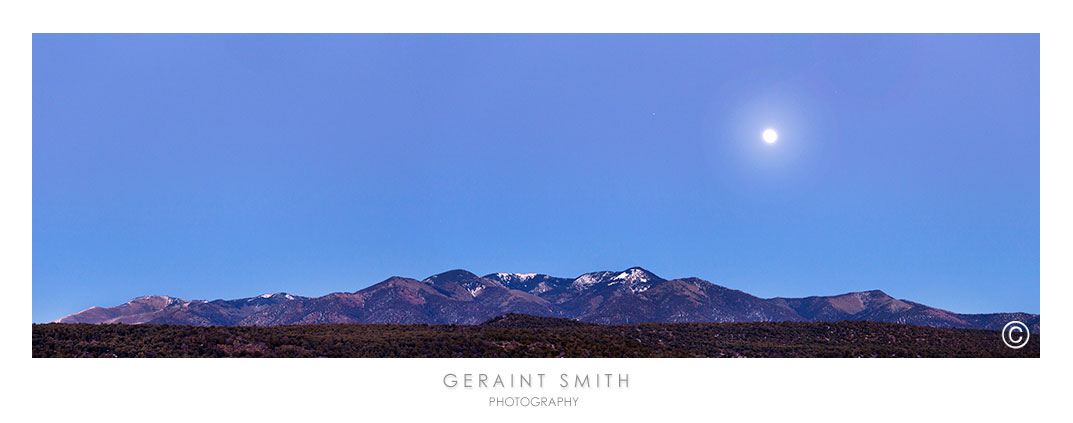 January's "Wolf Moon" over the Hondo - Columbine