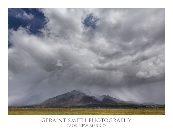 Clearing storm on Taos Mountain