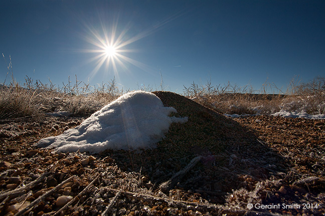 Sunrise over the ant hill ...  san cristobal morning new mexico