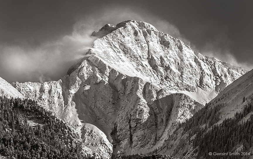 Blanca Peak, Colorado snow blowing wind