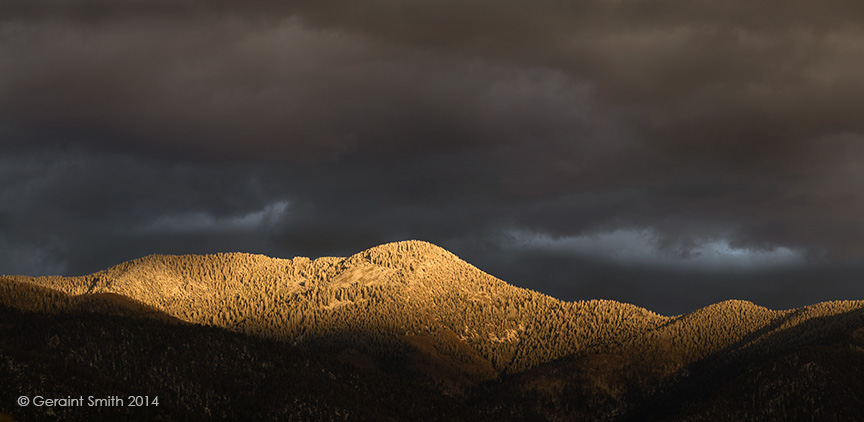 Last light on the mountain columbine hondo san cristobal nm, new mexico