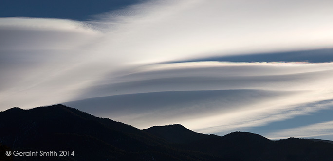 Lenticular clouds over the Sangre de Cristos mountains, NM san cristobal new mexico